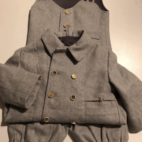 Wool Christening Set 4 Pieces Vintage Premium Toddler Size