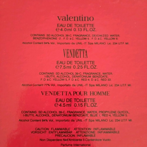 Valentino Parfums collectible miniature perfumes new, set of 3
