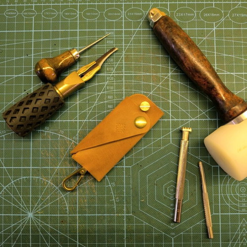 Handmade EDC leather key wallet, custom order