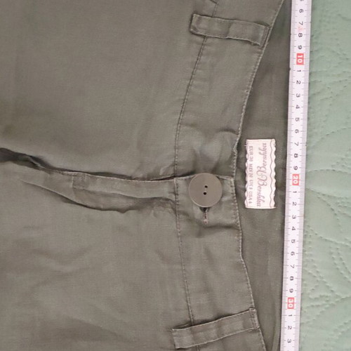 Bershka Linen Pants Size 36 Like New, Green