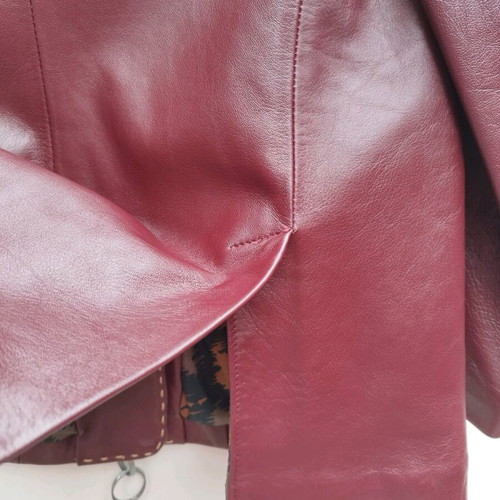 Italian leather jacket used, genuine leather, size 44