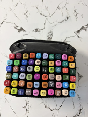 60 Colours Dual Tip Art Markers with Carry Case