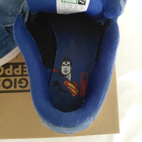 Puma sneakers used, size 33, blue suede leather
