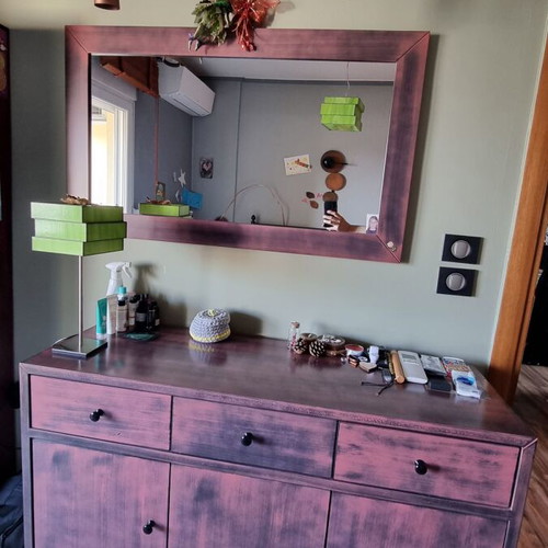 Bedroom Vanity Set with Mirror Industrial Design like new