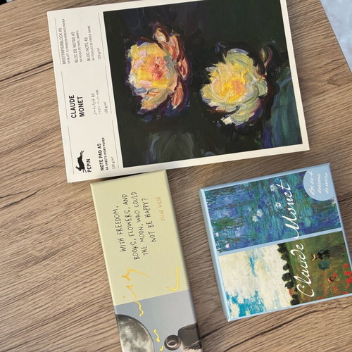 Claude Monet and Oscar Wilde art and stationery set, 3 pieces new