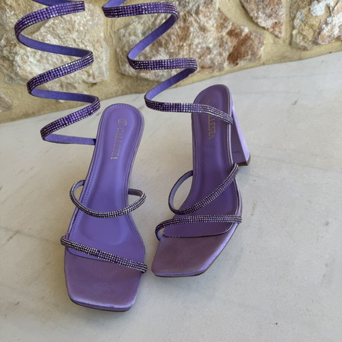Callesta purple spiral block heels sandals size 39, like new