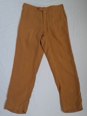 Zanella Cinquanta men's pants like new, 100% linen, size 50 M W32 L30, brown