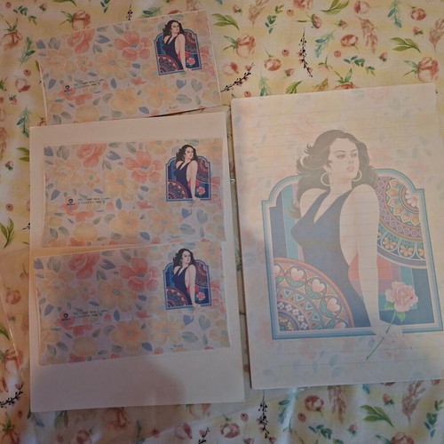 Vintage letters from the 1990s, new, set of 3 envelopes and 6 pages