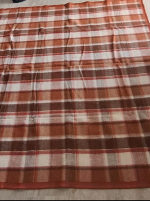 Double-sided wool blanket Greek super king size like new