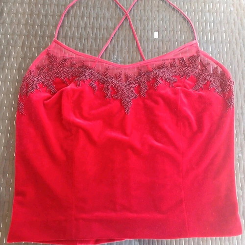Raxevsky Medium crop top red velvet like new
