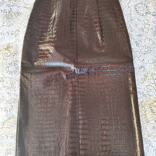 Topshop Croco Midi Skirt new, purple with slit