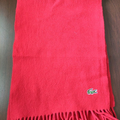 Lacoste scarf like new, red