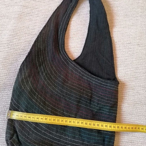 Hobo shoulder bag like new, 100% cotton, black