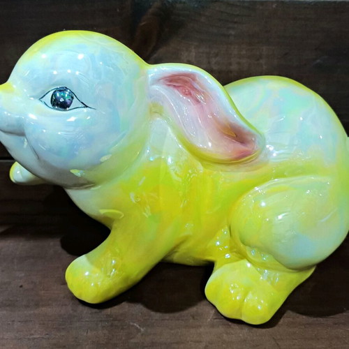 Vintage yellow Easter decorative bunny 90s new