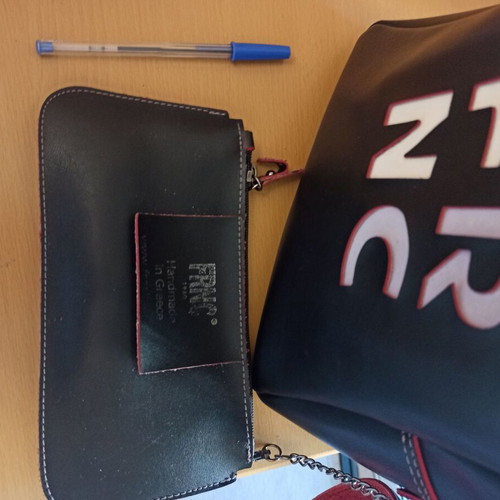 Franco leather women's bag used, black backpack style