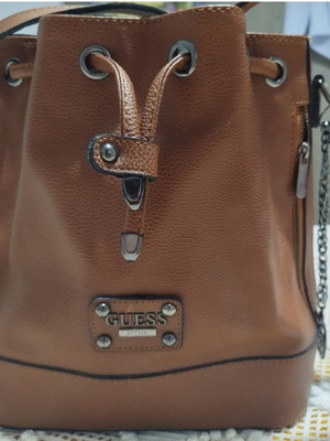 Guess Bucket Bag Shoulder Tan New