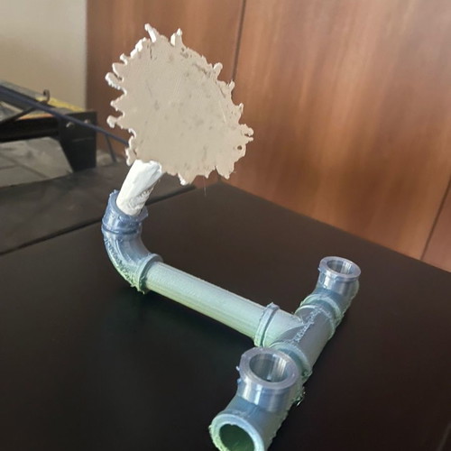 Original tablet stand pipe with water design 3D print new
