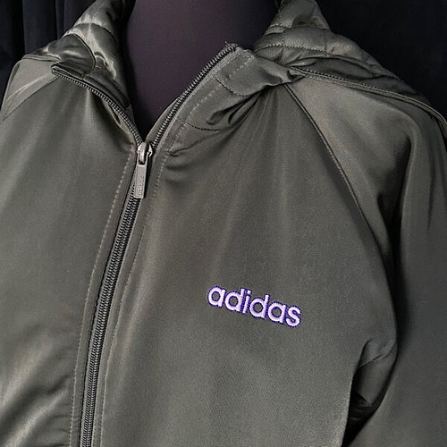 Adidas women's jacket used, olive color, size M