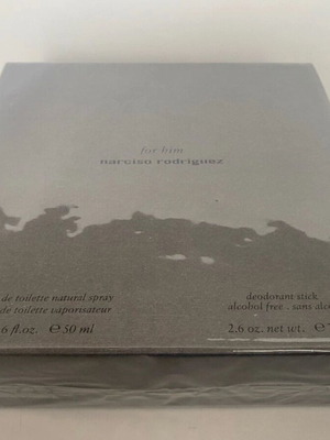 For Him Narciso Rodriguez gift set new, 50 ml EDT spray and 75 g deodorant stick