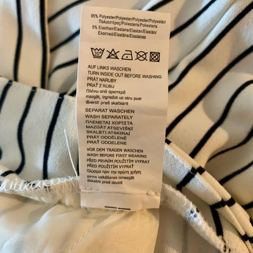 Striped women's pants Peggy like new, size S, black and white