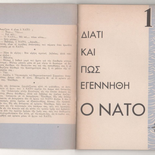 NATO propaganda booklet like new, 1950s peace theme