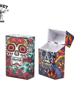 Design Skull plastic cigarette case new