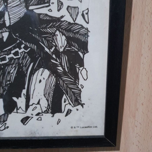 Star Wars Darth Vader Poster used with frame