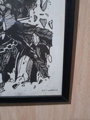 Star Wars Darth Vader Poster used with frame