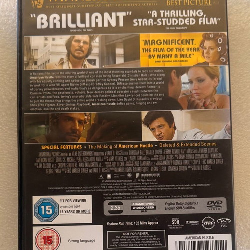 American Hustle DVD used with English subtitles