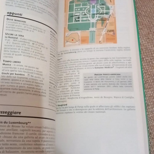 Michelin La Guida Verde Parigi travel guide used, Italian
