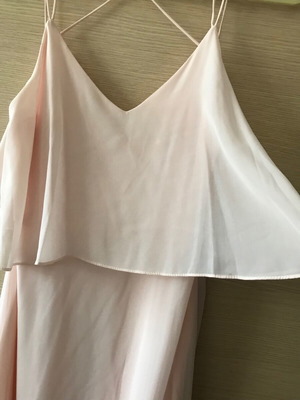 Pink maxi muslin dress like new with straps