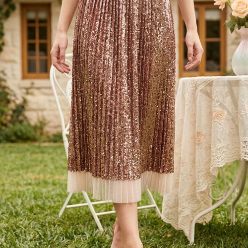 Sequin midi plated skirt Topshop like new, size XS 34, gold