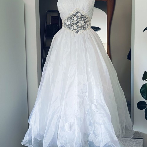 Fairytale wedding dress like new, size S/M, white, length 140cm
