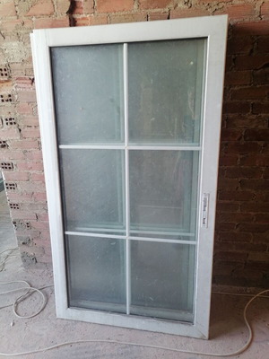 Aluminum window with double glass, 95x170 cm, set of 4