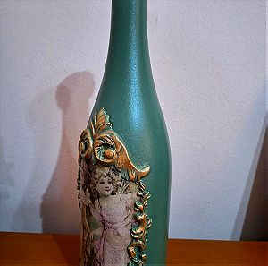 Χειροποίητο διακοσμητικό vintage μπουκάλι