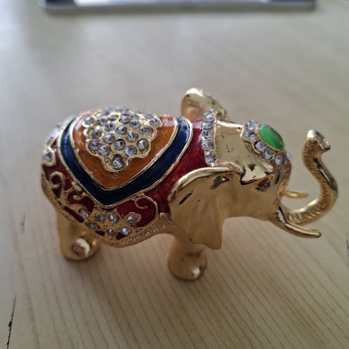 Decorative elephant jewelry box like new