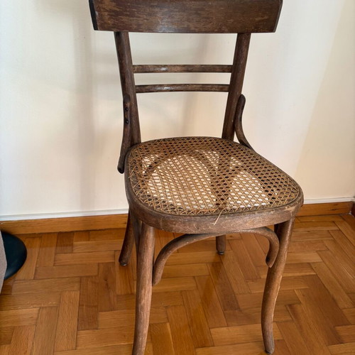 Wooden chairs used, pack of 4, vintage