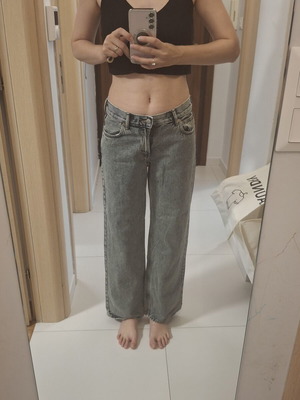 H&M jeans used, size M, grey