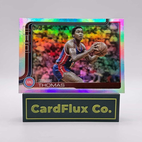 Isiah Thomas Topps 2025 Flagship #269 Detroit Pistons Refractor like new