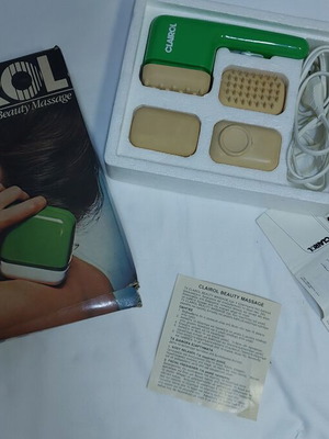 Clairol Vintage Beauty Massage Device with 4 Attachments used