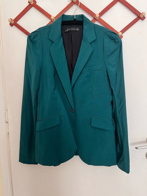 Zara women's blazer XS green like new