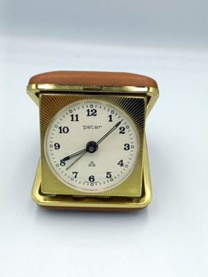 Peter mechanical travel clock like new, analog, tabletop