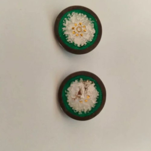 Papalexiou 925 & 22K Silver Clip On Earrings with Enamel like new