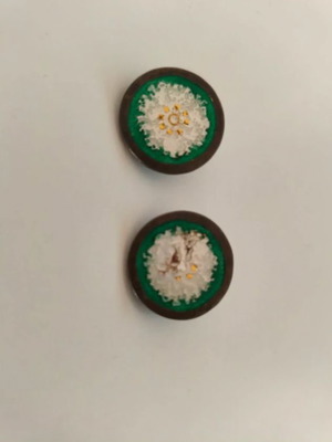Papalexiou 925 & 22K Silver Clip On Earrings with Enamel like new