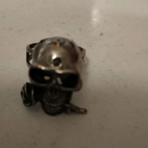 Ring with skull made of steel like new