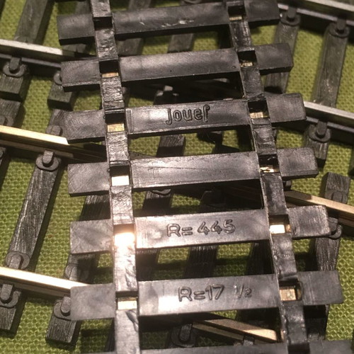 Jouef curved rails HO scale 1/87 used, set of 25 pieces
