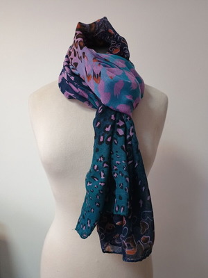 Long large multicolor scarf used