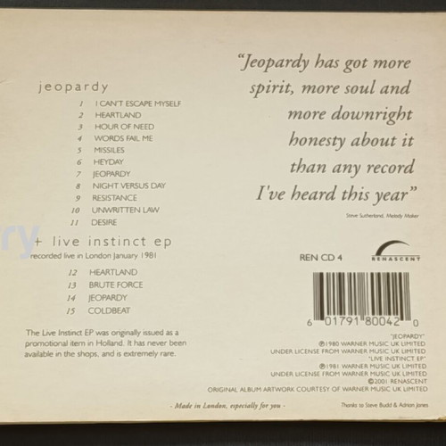 The Sound Jeopardy CD used, punk