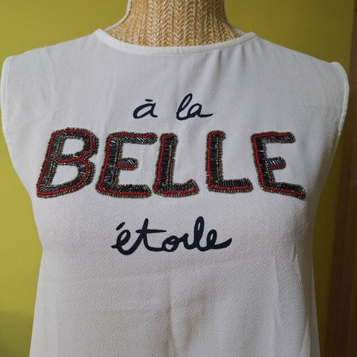White sleeveless tops American Eagle and Sfera like new with embroidered details and cut outs