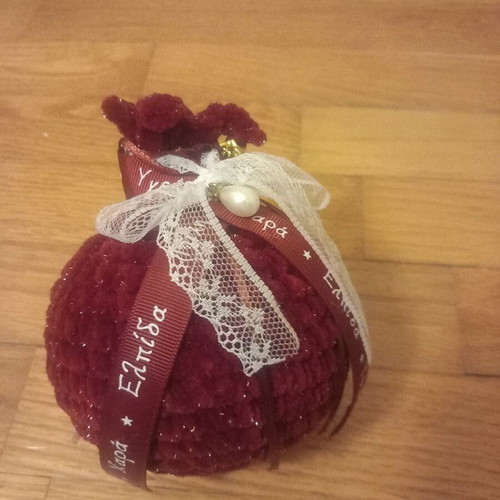Knitted handmade pomegranate like new